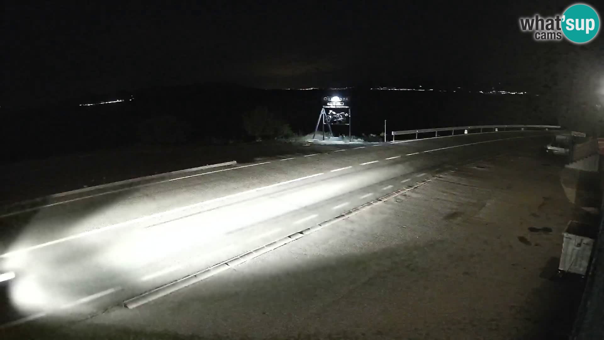 Webcam Adria-Autobahn D8 bei SENJ – Blick auf die Insel KRK