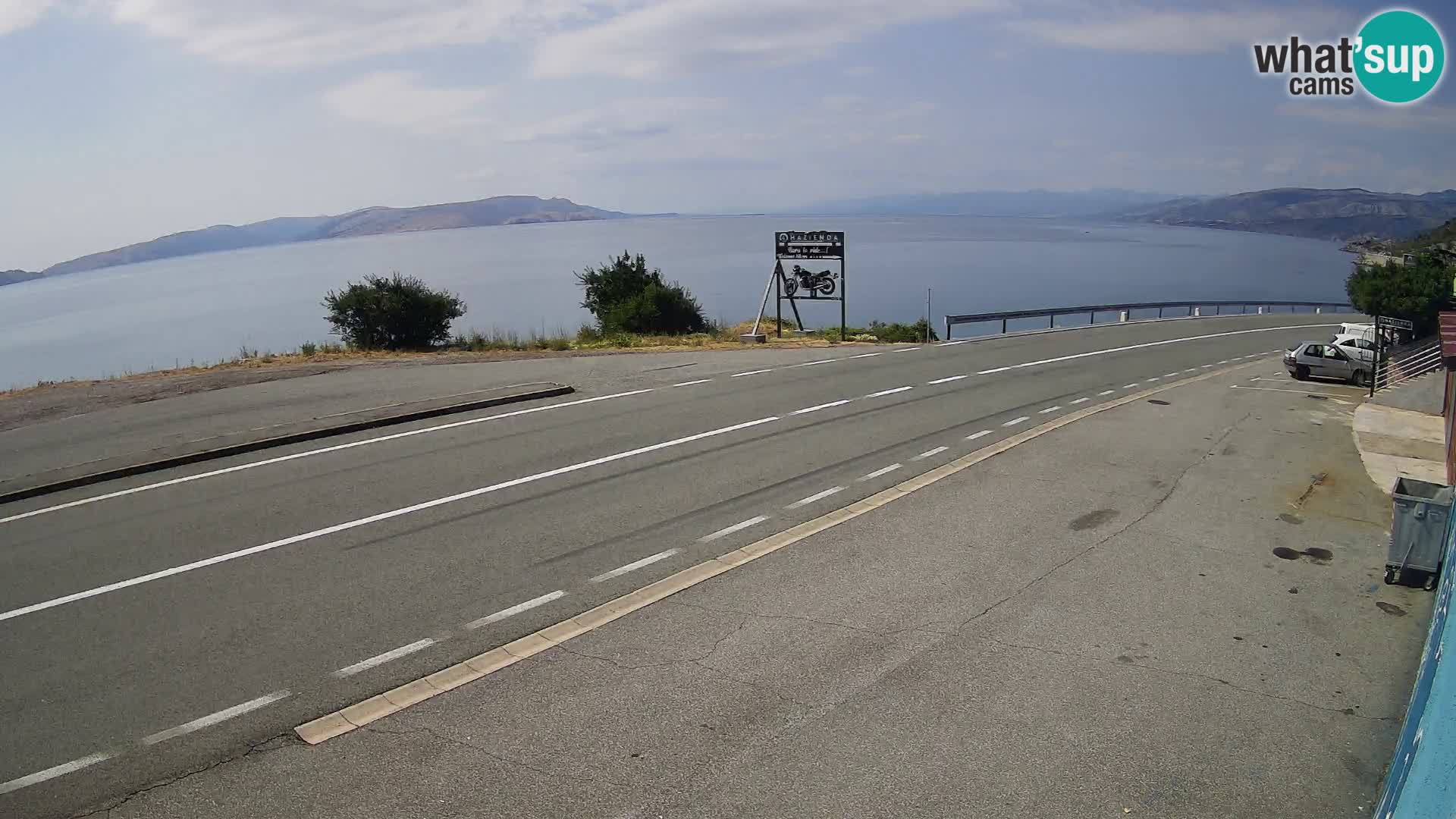 Webcam autoroute Adriatique D8 près de SENJ – vue sur l’île de KRK