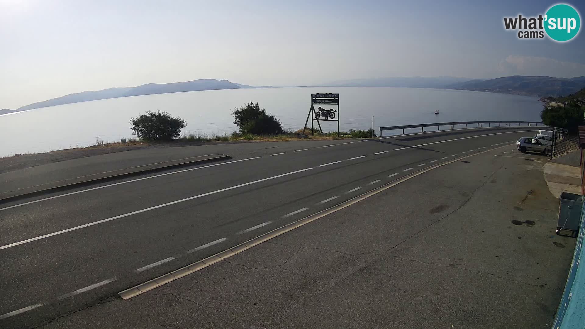 Webcam autoroute Adriatique D8 près de SENJ – vue sur l’île de KRK