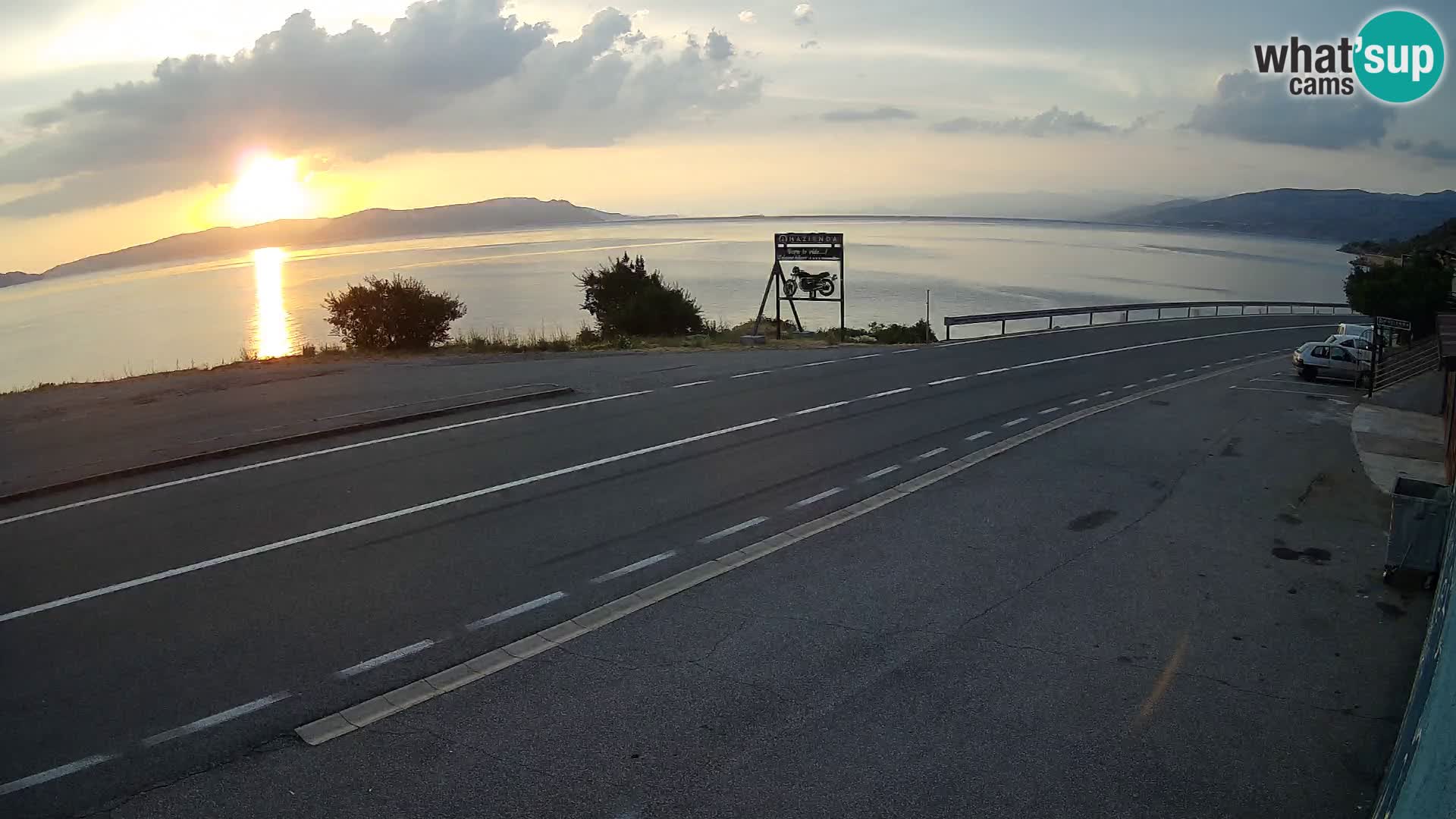 Webcam autoroute Adriatique D8 près de SENJ – vue sur l’île de KRK
