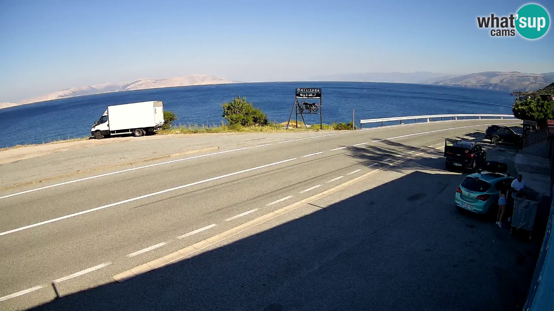 Webcam autoroute Adriatique D8 près de SENJ – vue sur l’île de KRK