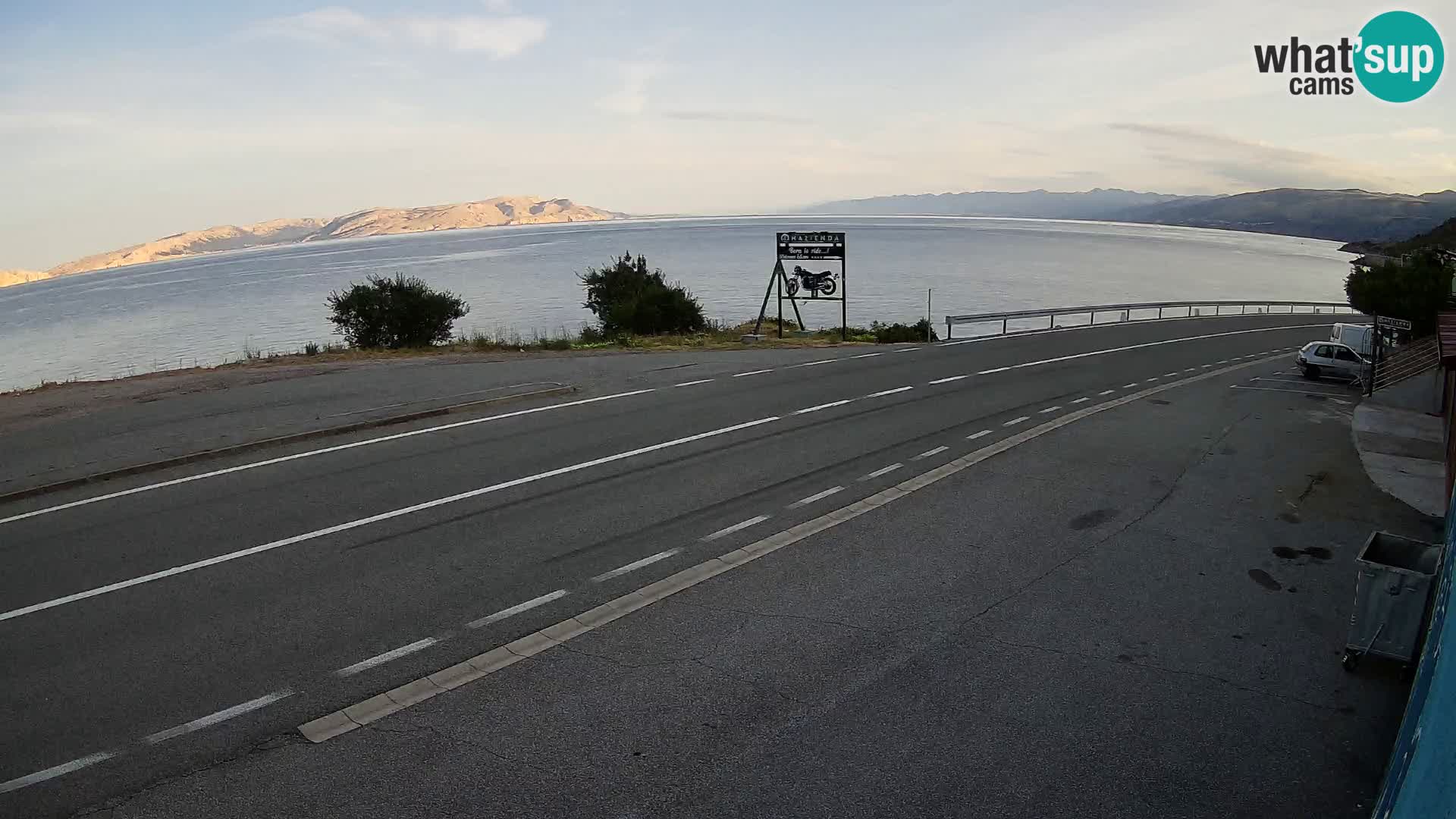 Webcam autopista adriática D8 cerca de SENJ – vista de la isla de KRK