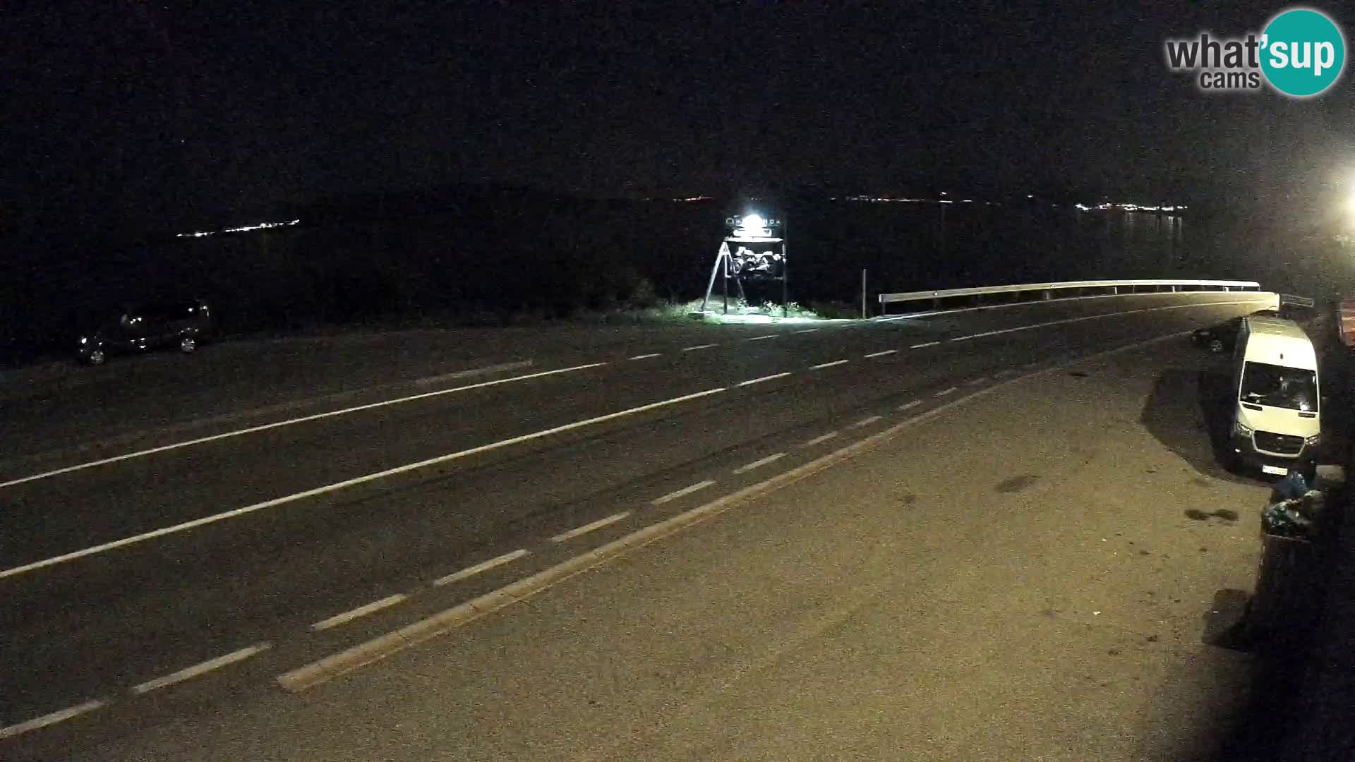 Webcam Adria-Autobahn D8 bei SENJ – Blick auf die Insel KRK