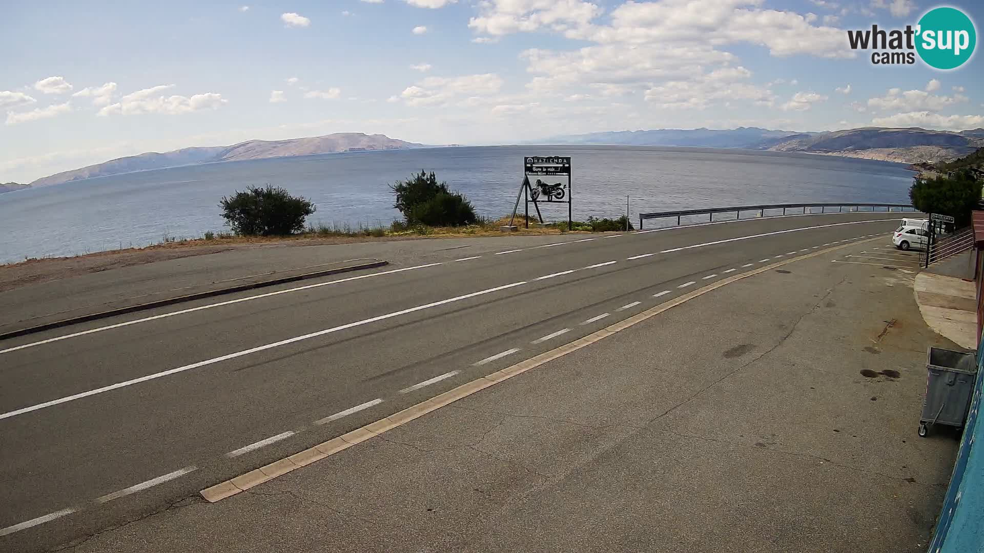 Webcam Adria-Autobahn D8 bei SENJ – Blick auf die Insel KRK