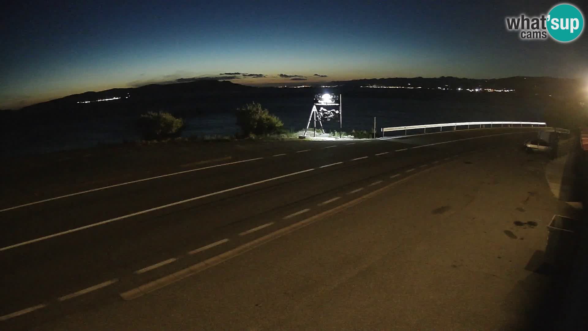 Webcam autoroute Adriatique D8 près de SENJ – vue sur l’île de KRK