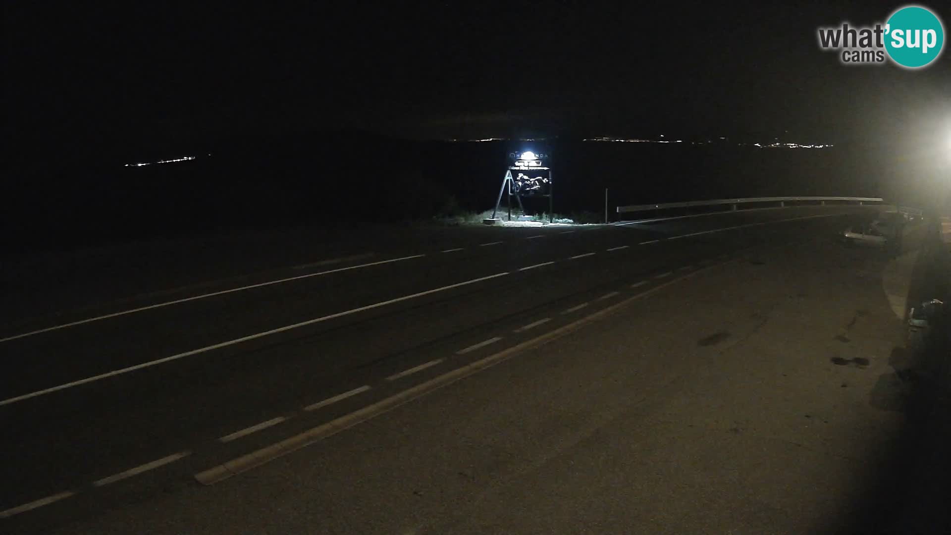 Webcam Adriatic highway D8 near SENJ – view to KRK island