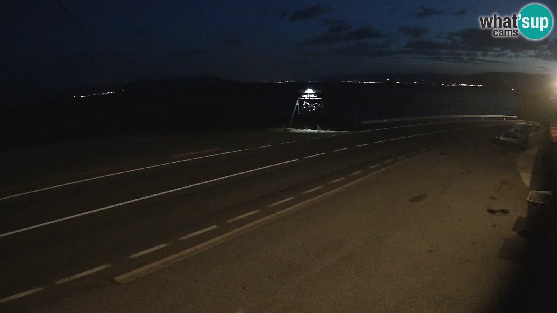Webcam Adria-Autobahn D8 bei SENJ – Blick auf die Insel KRK