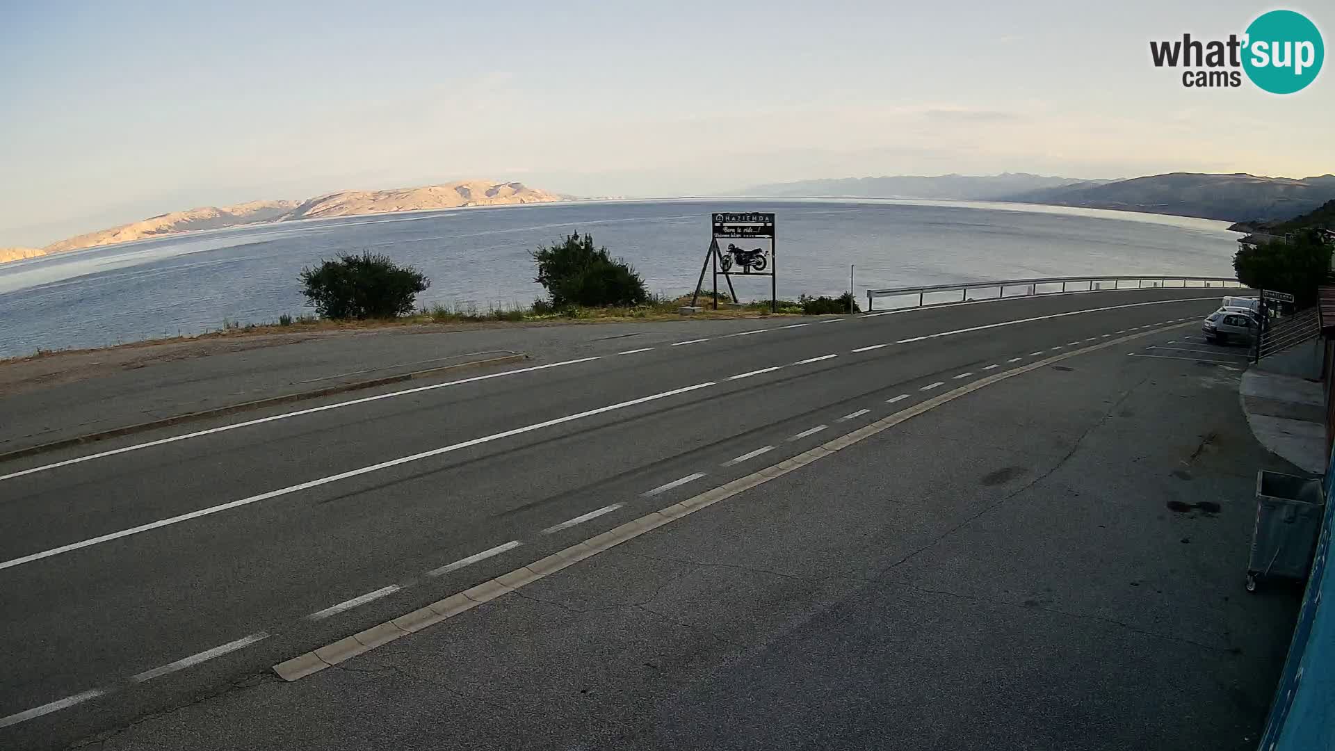Webcam Adria-Autobahn D8 bei SENJ – Blick auf die Insel KRK