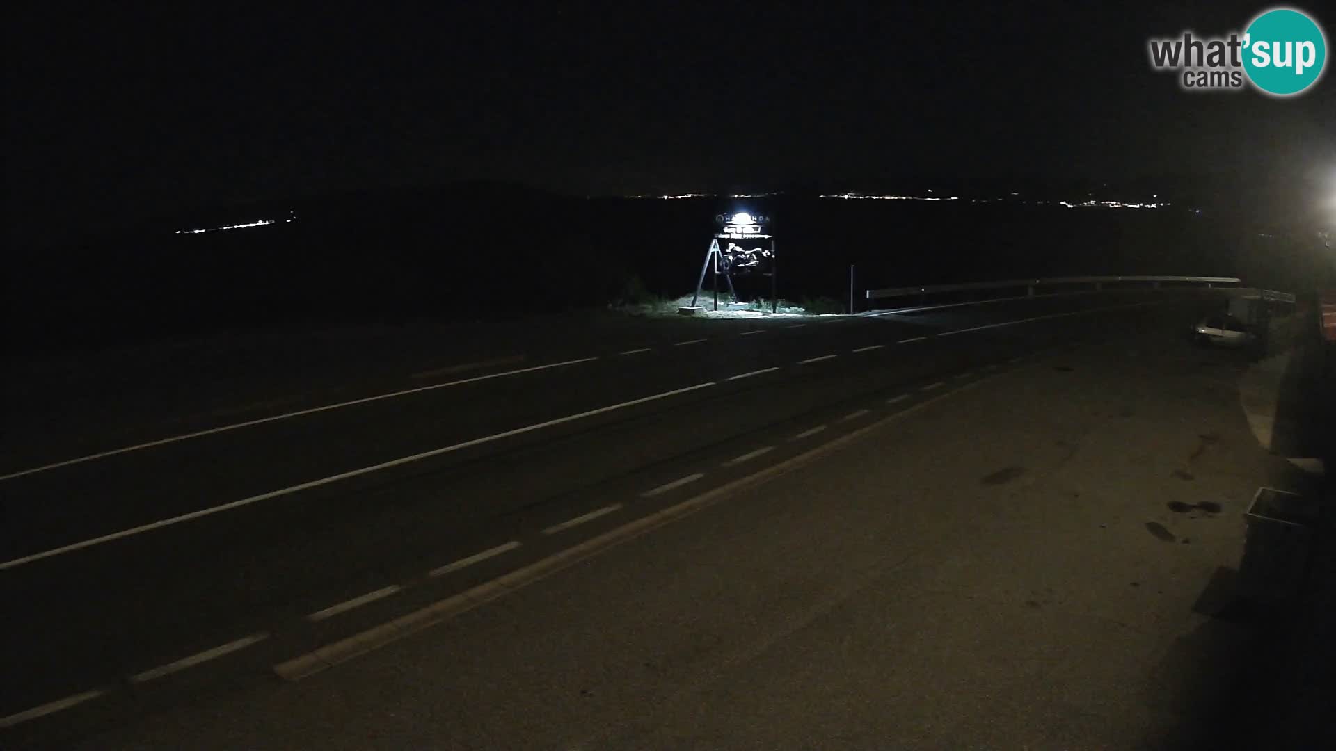 Webcam Adriatic highway D8 near SENJ – view to KRK island
