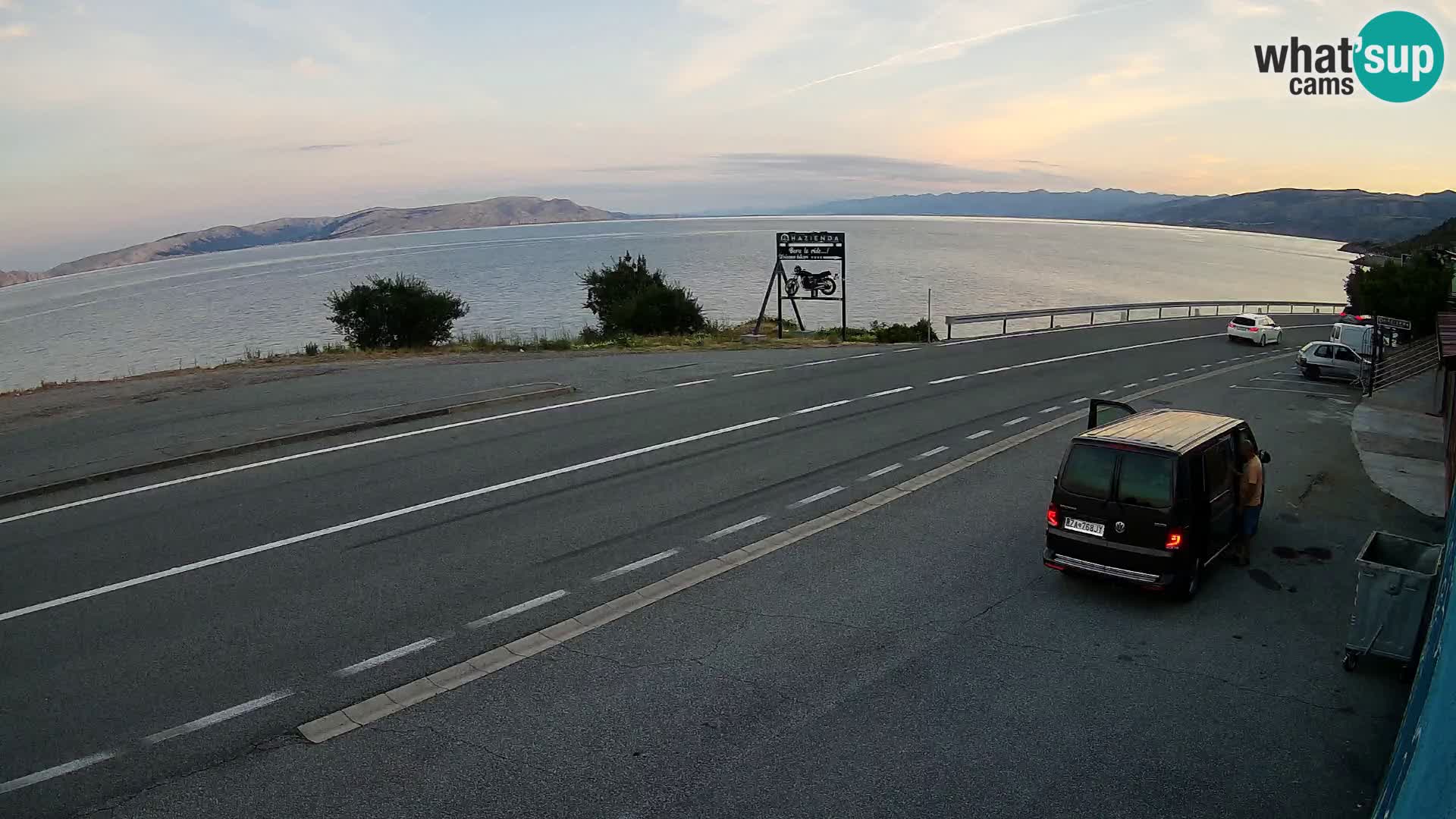 Webcam Adria-Autobahn D8 bei SENJ – Blick auf die Insel KRK