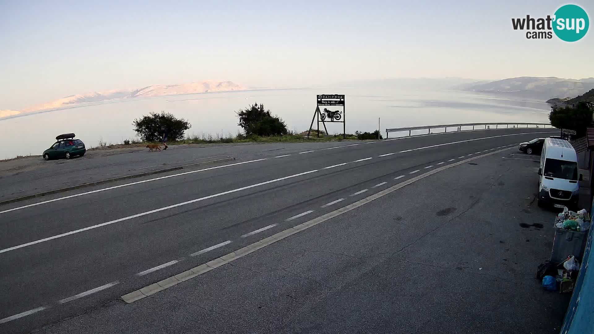 Webcam autoroute Adriatique D8 près de SENJ – vue sur l’île de KRK