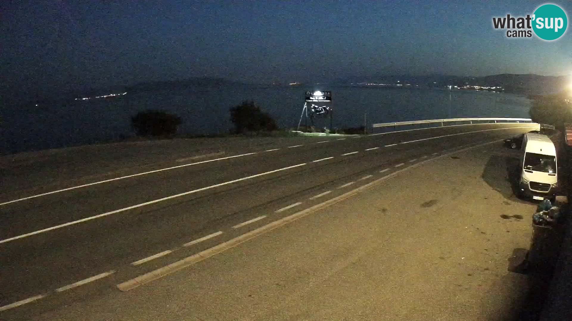 Webcam autoroute Adriatique D8 près de SENJ – vue sur l’île de KRK
