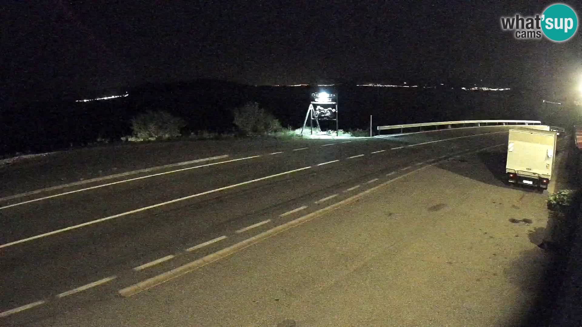 Webcam autoroute Adriatique D8 près de SENJ – vue sur l’île de KRK