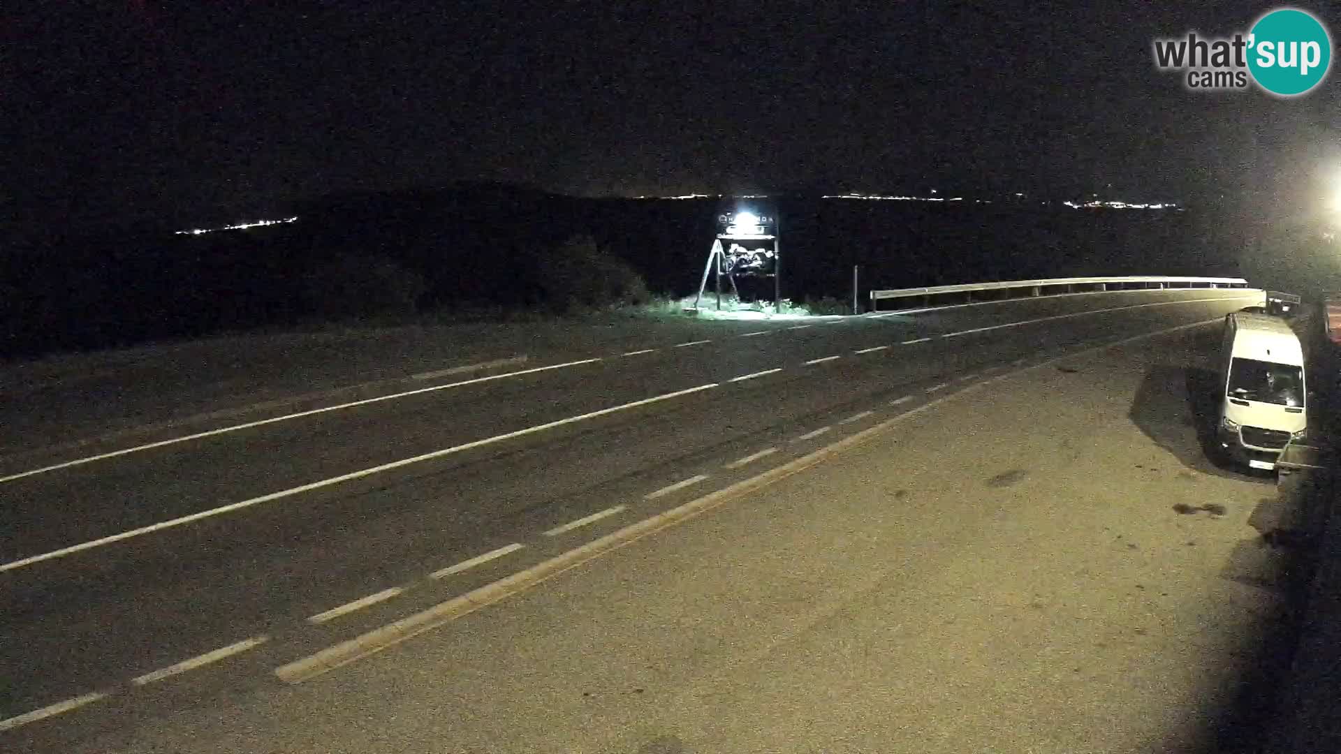Webcam Adriatic highway D8 near SENJ – view to KRK island