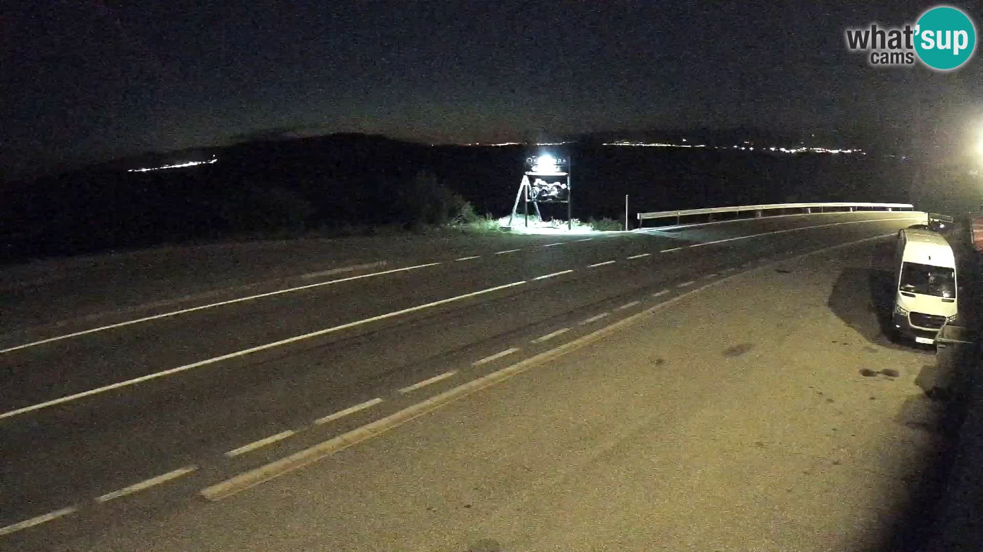 Webcam Adria-Autobahn D8 bei SENJ – Blick auf die Insel KRK