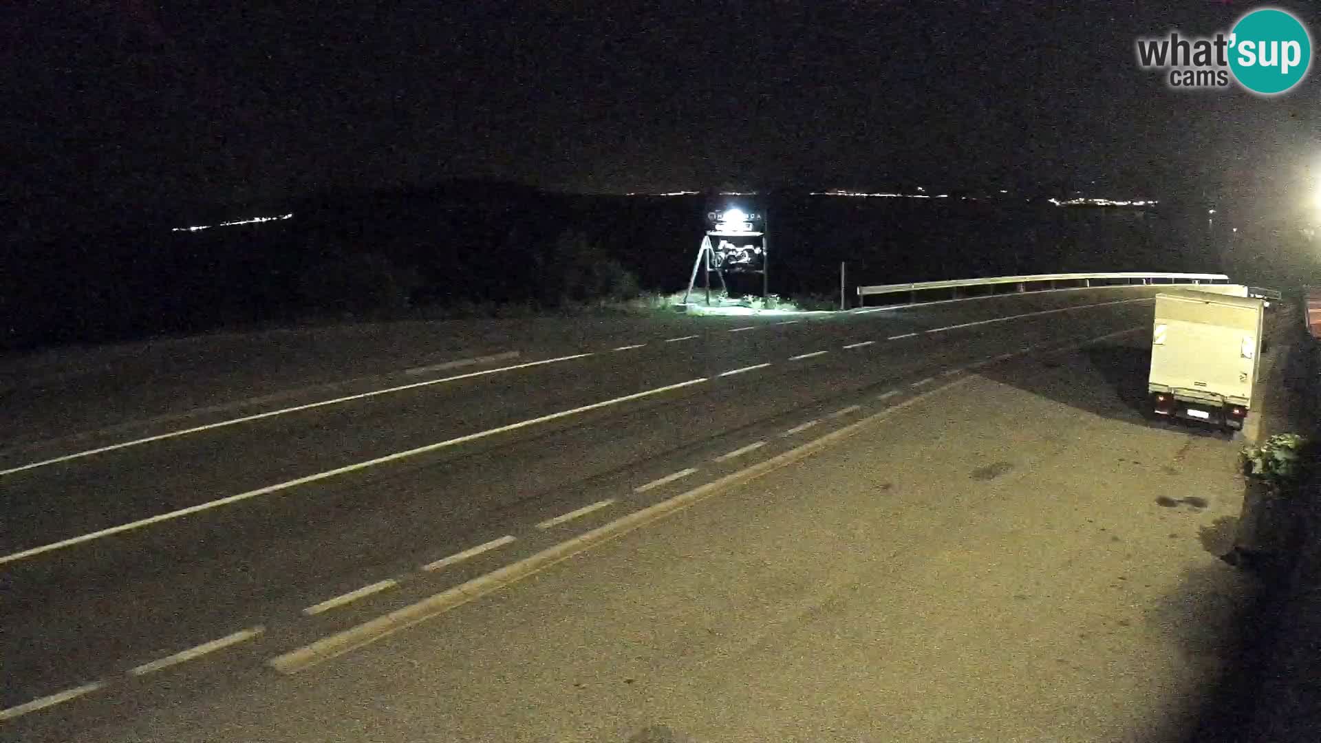 Webcam Adria-Autobahn D8 bei SENJ – Blick auf die Insel KRK