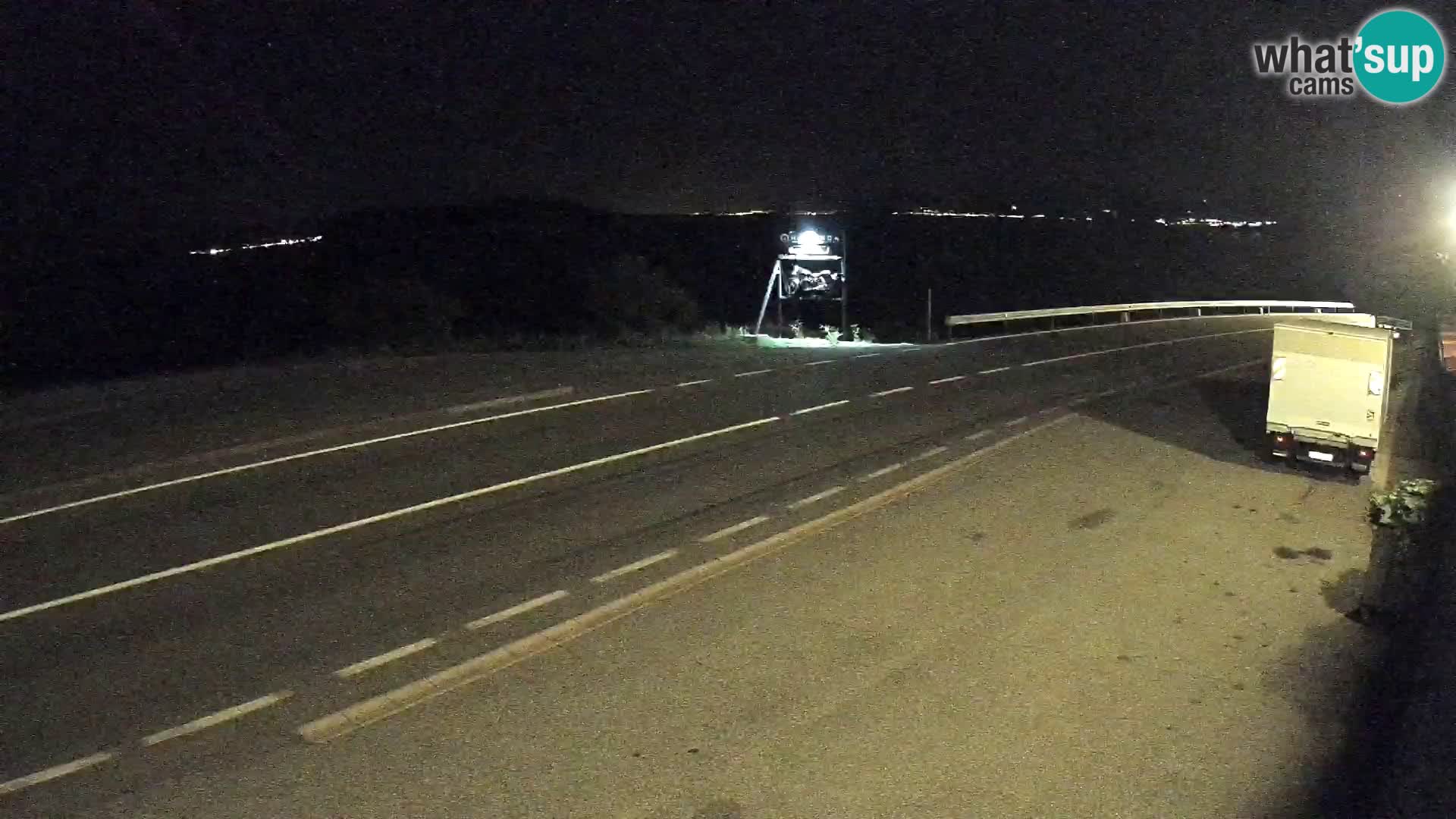 Webcam Adria-Autobahn D8 bei SENJ – Blick auf die Insel KRK