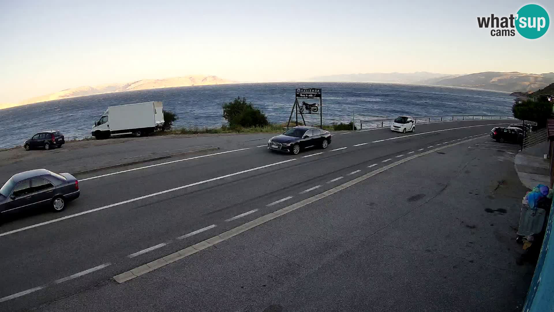 Webcam Adria-Autobahn D8 bei SENJ – Blick auf die Insel KRK