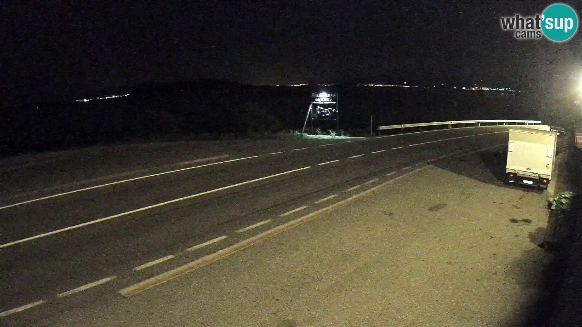 Webcam Adriatic highway D8 near SENJ – view to KRK island
