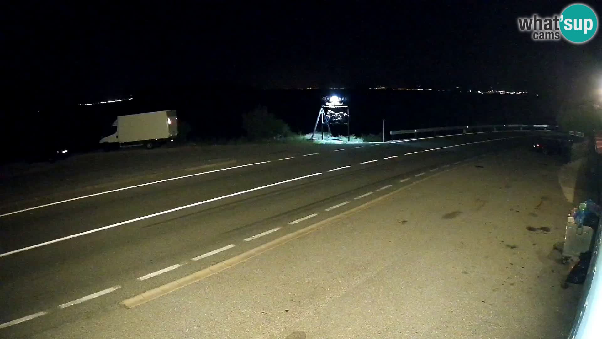 Webcam autoroute Adriatique D8 près de SENJ – vue sur l’île de KRK