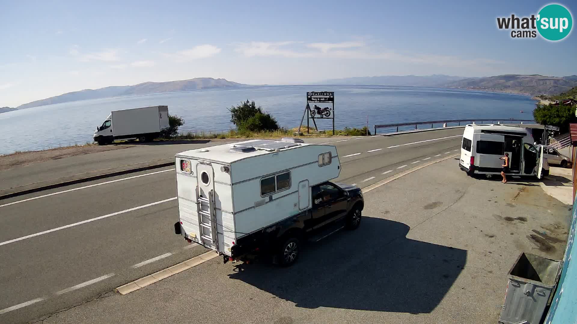 Webcam Adriatic highway D8 near SENJ – view to KRK island