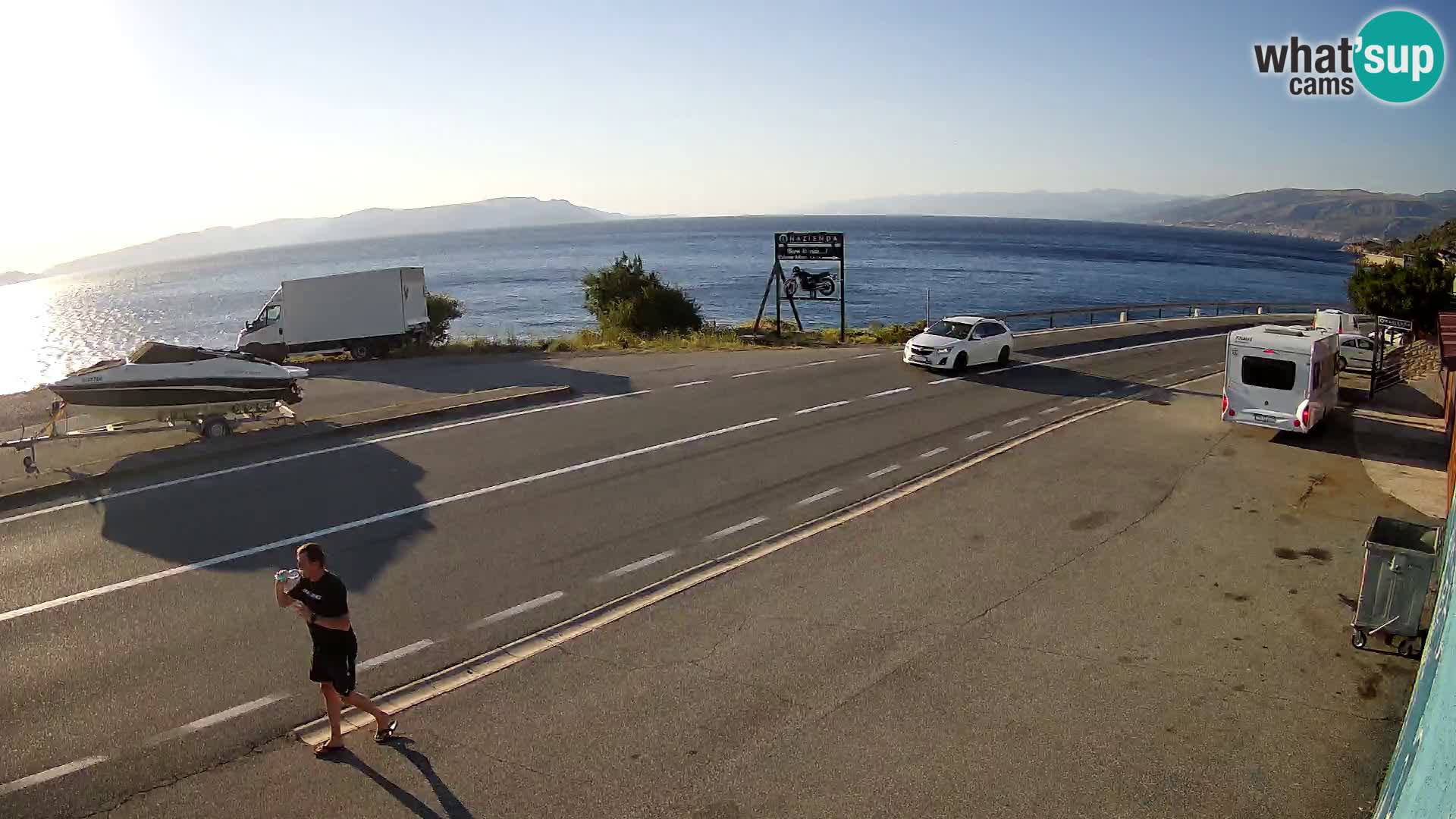 Webcam Adria-Autobahn D8 bei SENJ – Blick auf die Insel KRK
