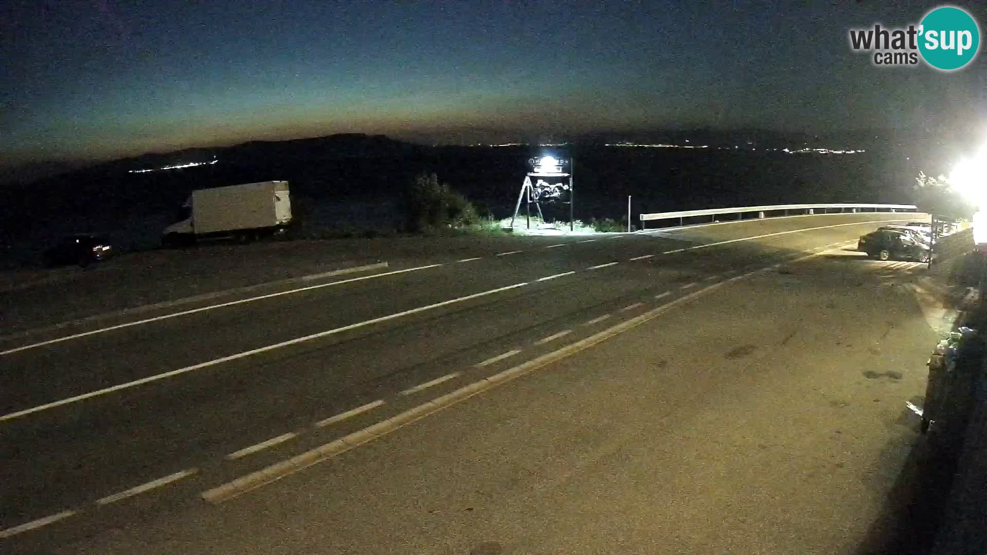 Webcam Adriatic highway D8 near SENJ – view to KRK island