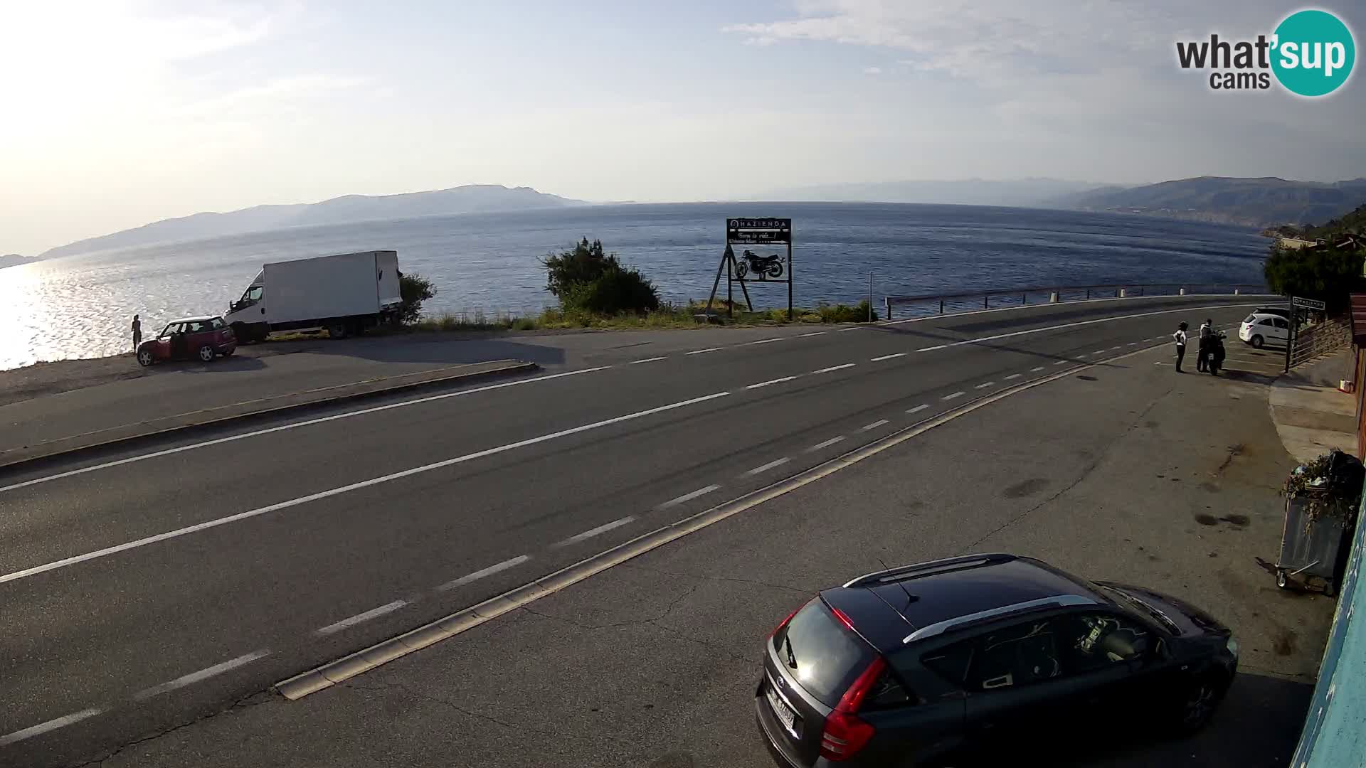 Webcam Adria-Autobahn D8 bei SENJ – Blick auf die Insel KRK