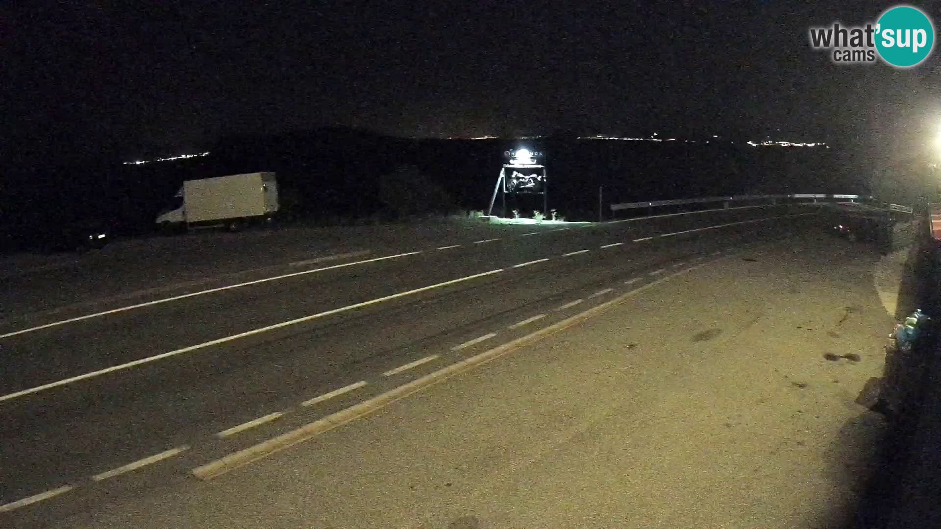 Webcam Adriatic highway D8 near SENJ – view to KRK island
