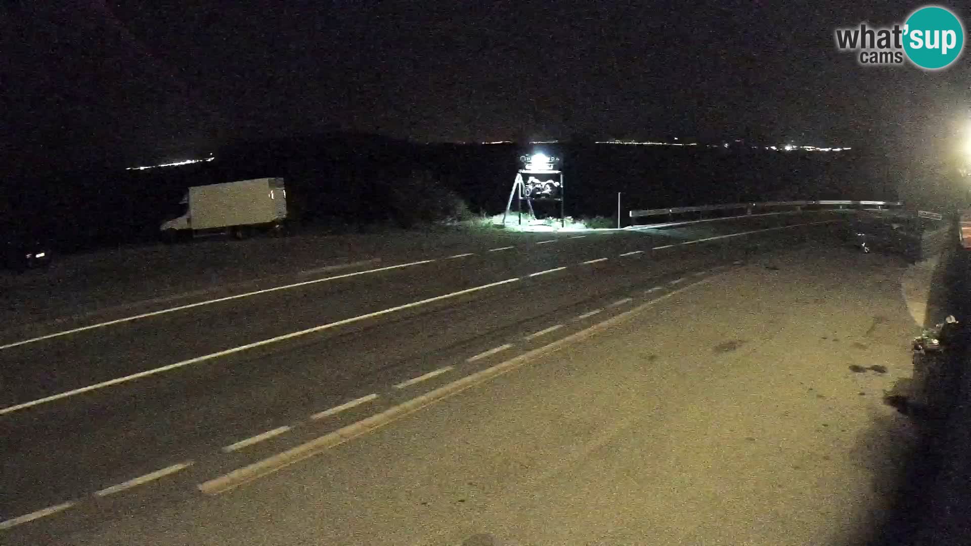 Webcam Adria-Autobahn D8 bei SENJ – Blick auf die Insel KRK