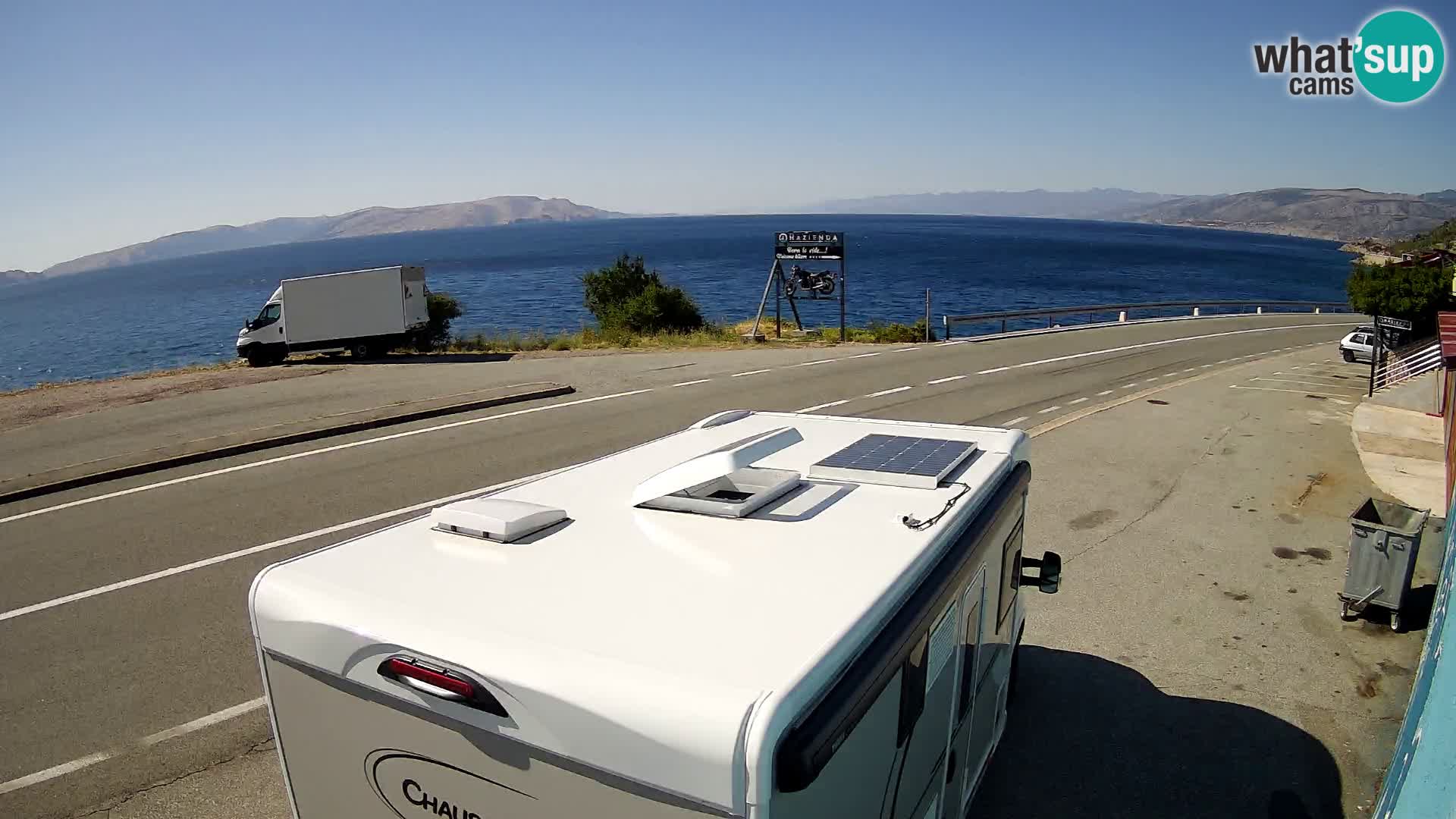 Webcam Adria-Autobahn D8 bei SENJ – Blick auf die Insel KRK