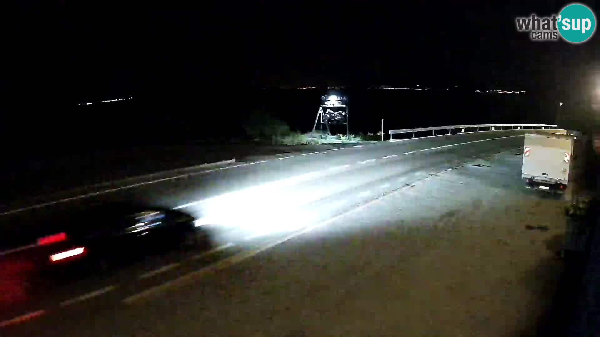 Webcam Adriatic highway D8 near SENJ – view to KRK island