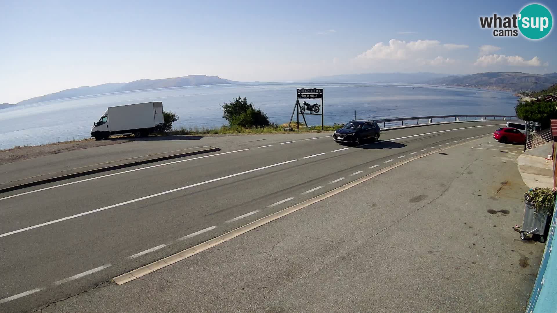 Webcam Adria-Autobahn D8 bei SENJ – Blick auf die Insel KRK