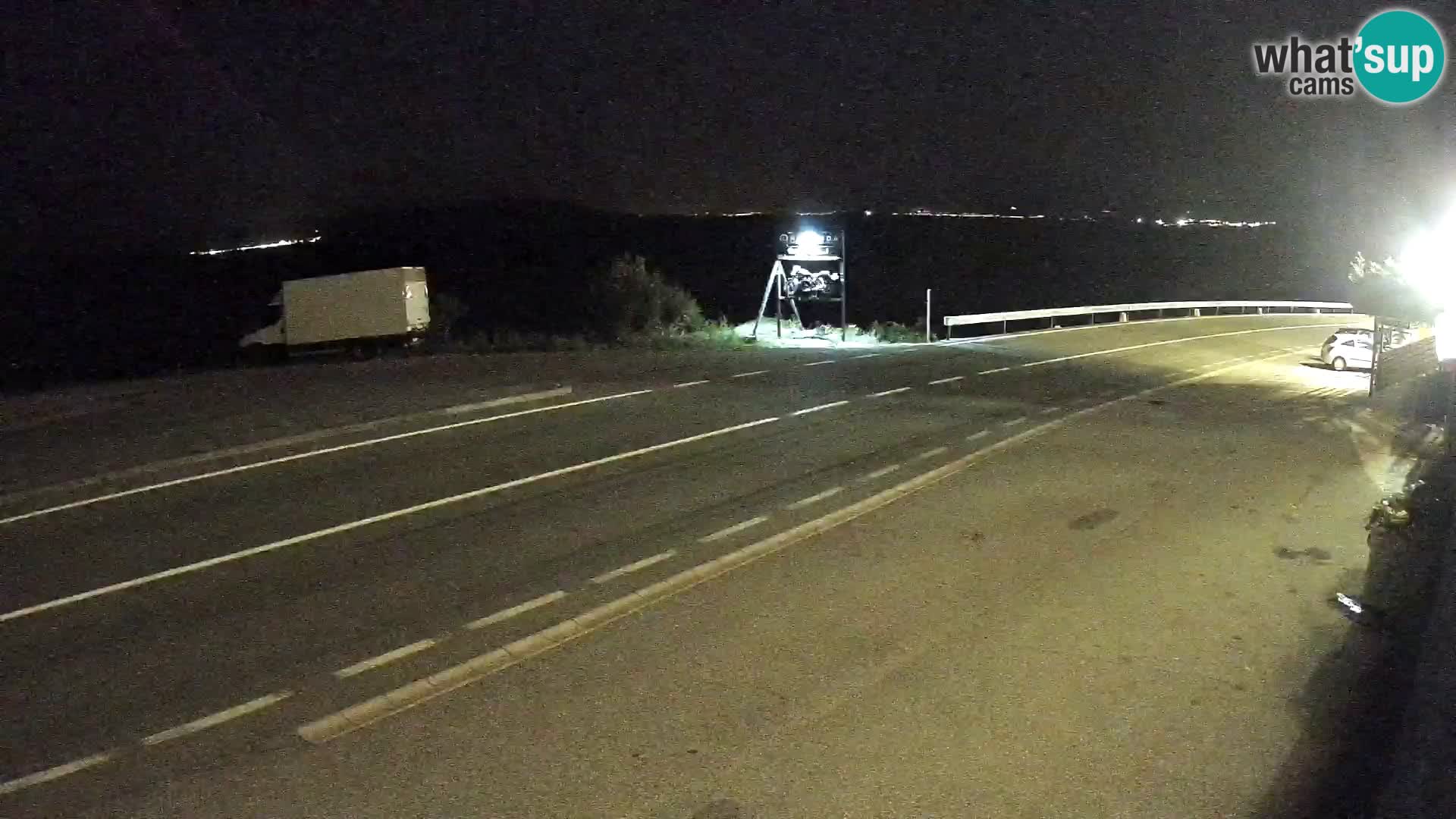Webcam Adria-Autobahn D8 bei SENJ – Blick auf die Insel KRK