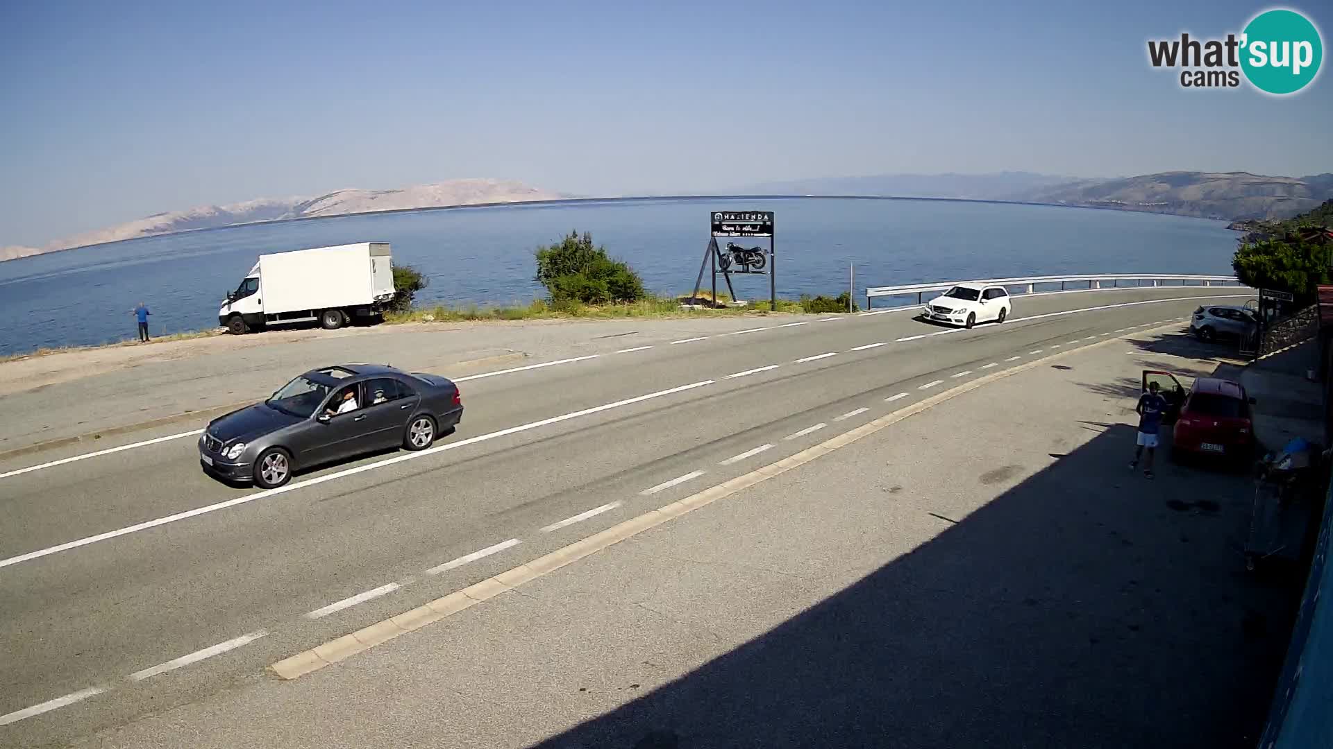 Webcam Adriatic highway D8 near SENJ – view to KRK island