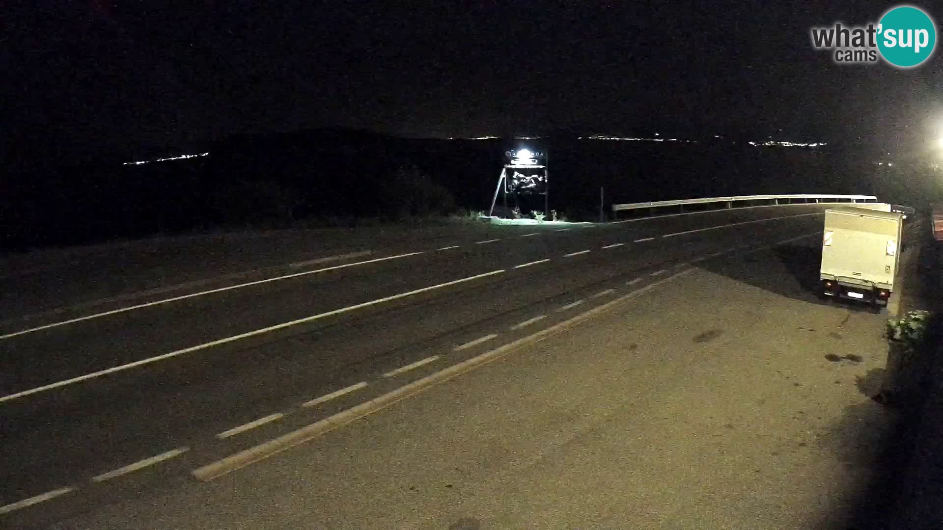 Webcam Adria-Autobahn D8 bei SENJ – Blick auf die Insel KRK