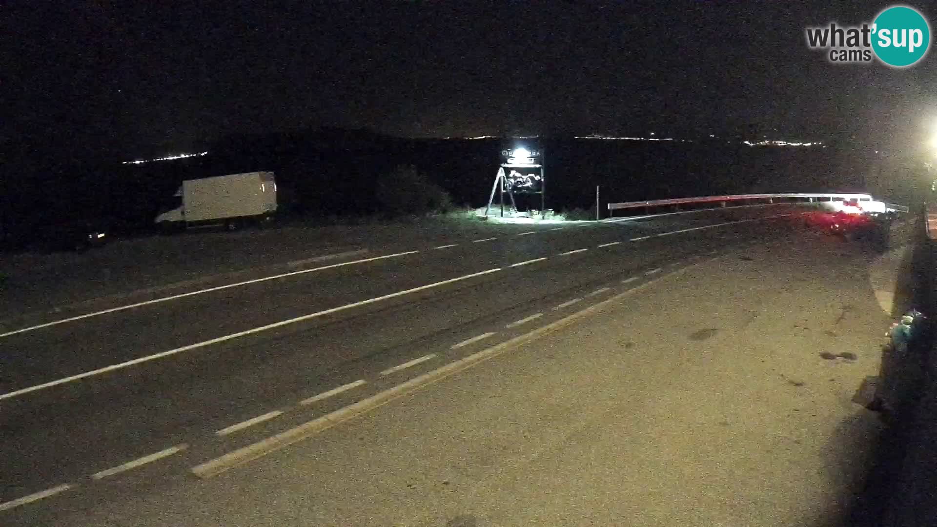 Webcam autopista adriática D8 cerca de SENJ – vista de la isla de KRK