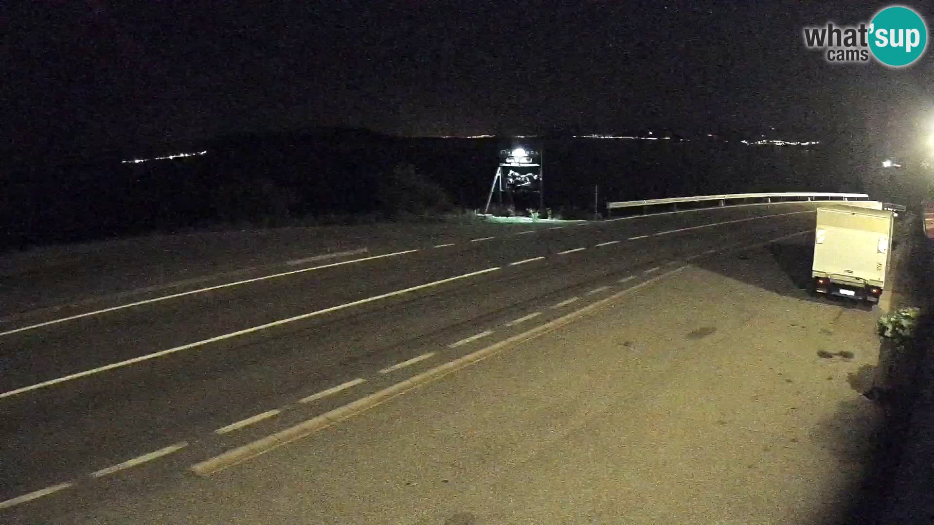 Webcam autoroute Adriatique D8 près de SENJ – vue sur l’île de KRK