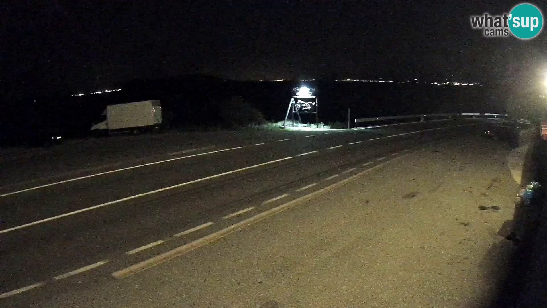 Webcam autopista adriática D8 cerca de SENJ – vista de la isla de KRK