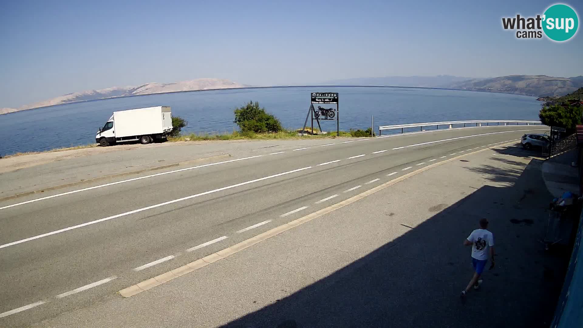 Webcam autoroute Adriatique D8 près de SENJ – vue sur l’île de KRK
