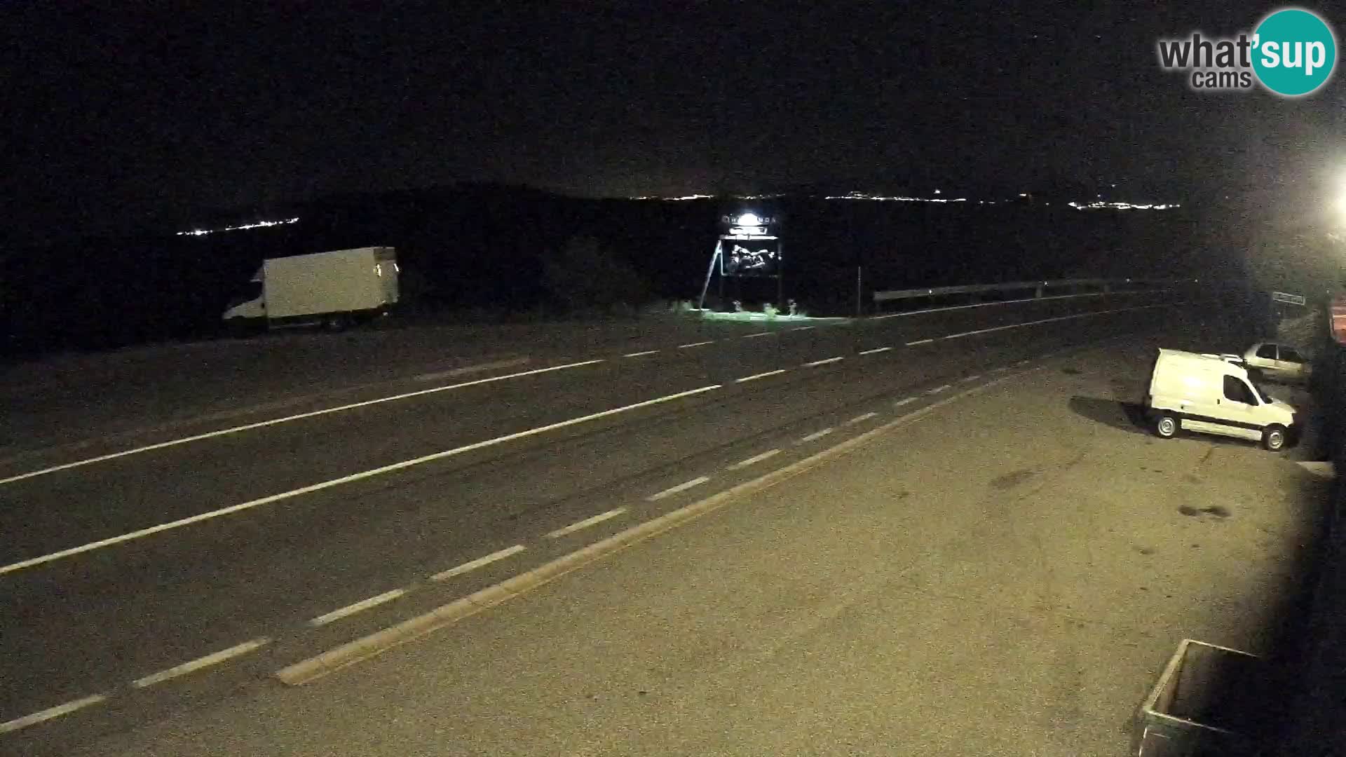 Webcam autoroute Adriatique D8 près de SENJ – vue sur l’île de KRK