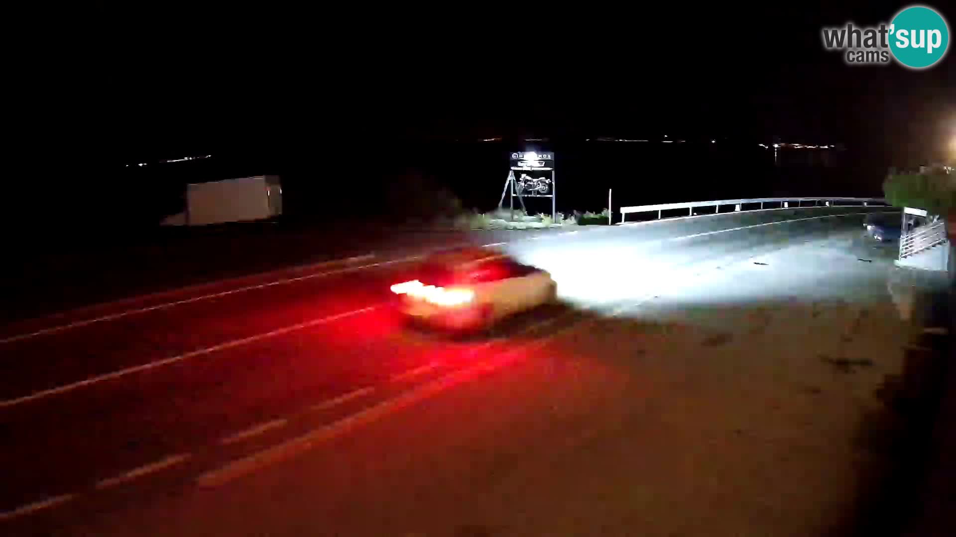 Webcam Adriatic highway D8 near SENJ – view to KRK island