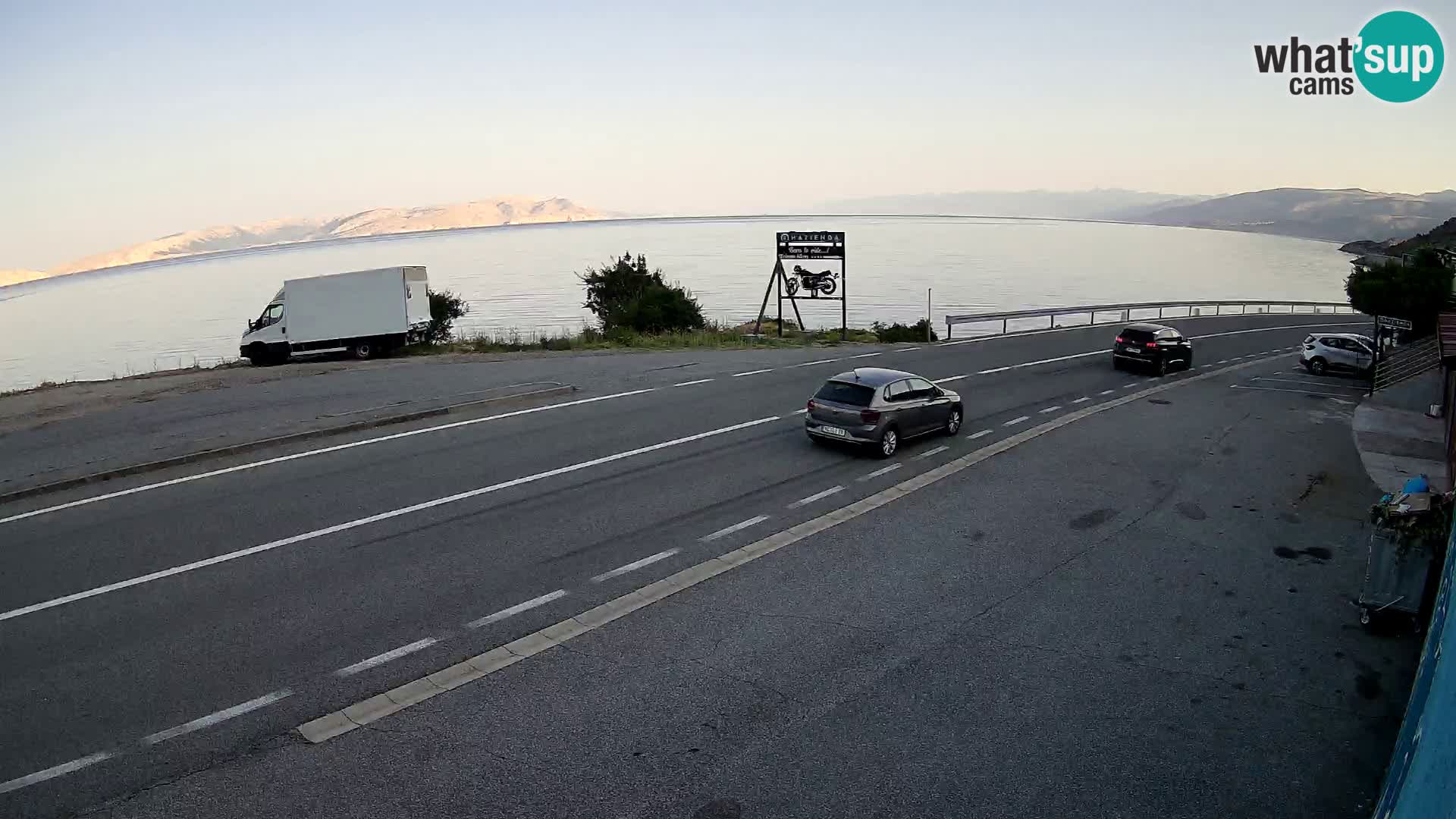 Webcam autoroute Adriatique D8 près de SENJ – vue sur l’île de KRK