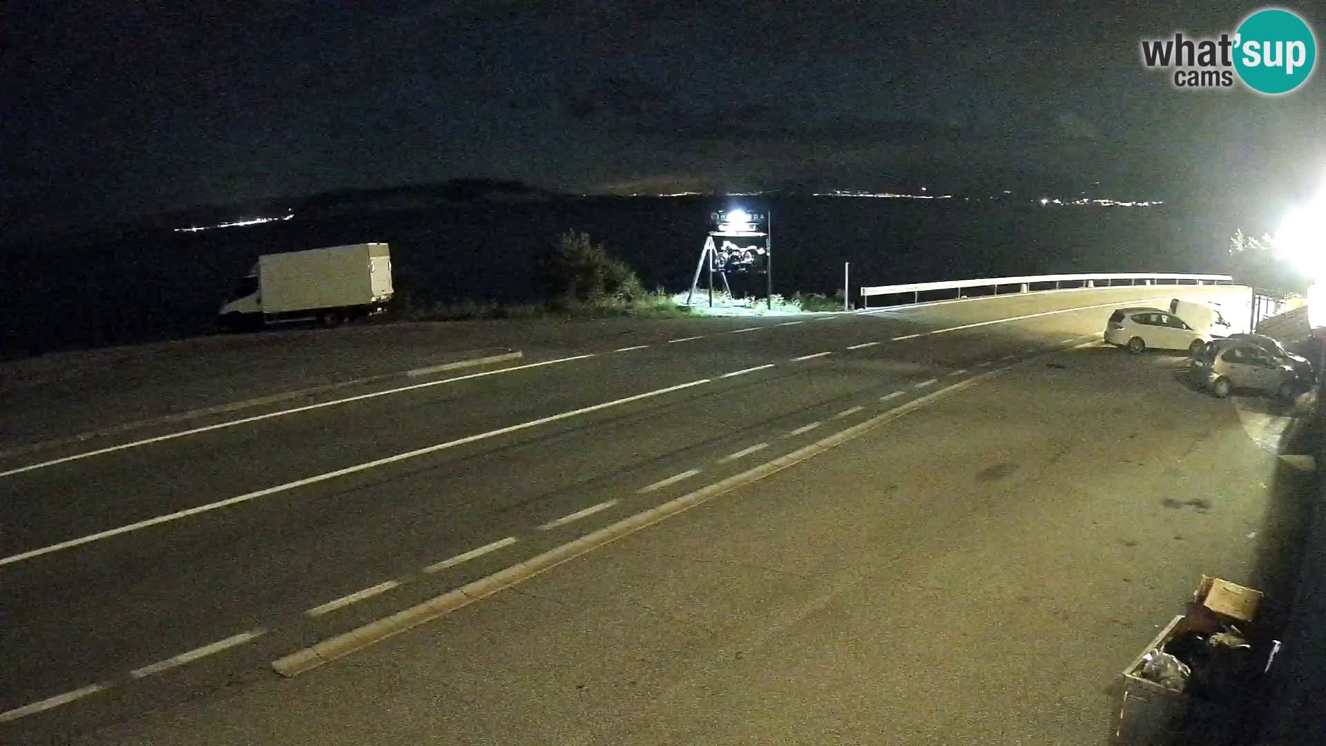 Webcam Adria-Autobahn D8 bei SENJ – Blick auf die Insel KRK