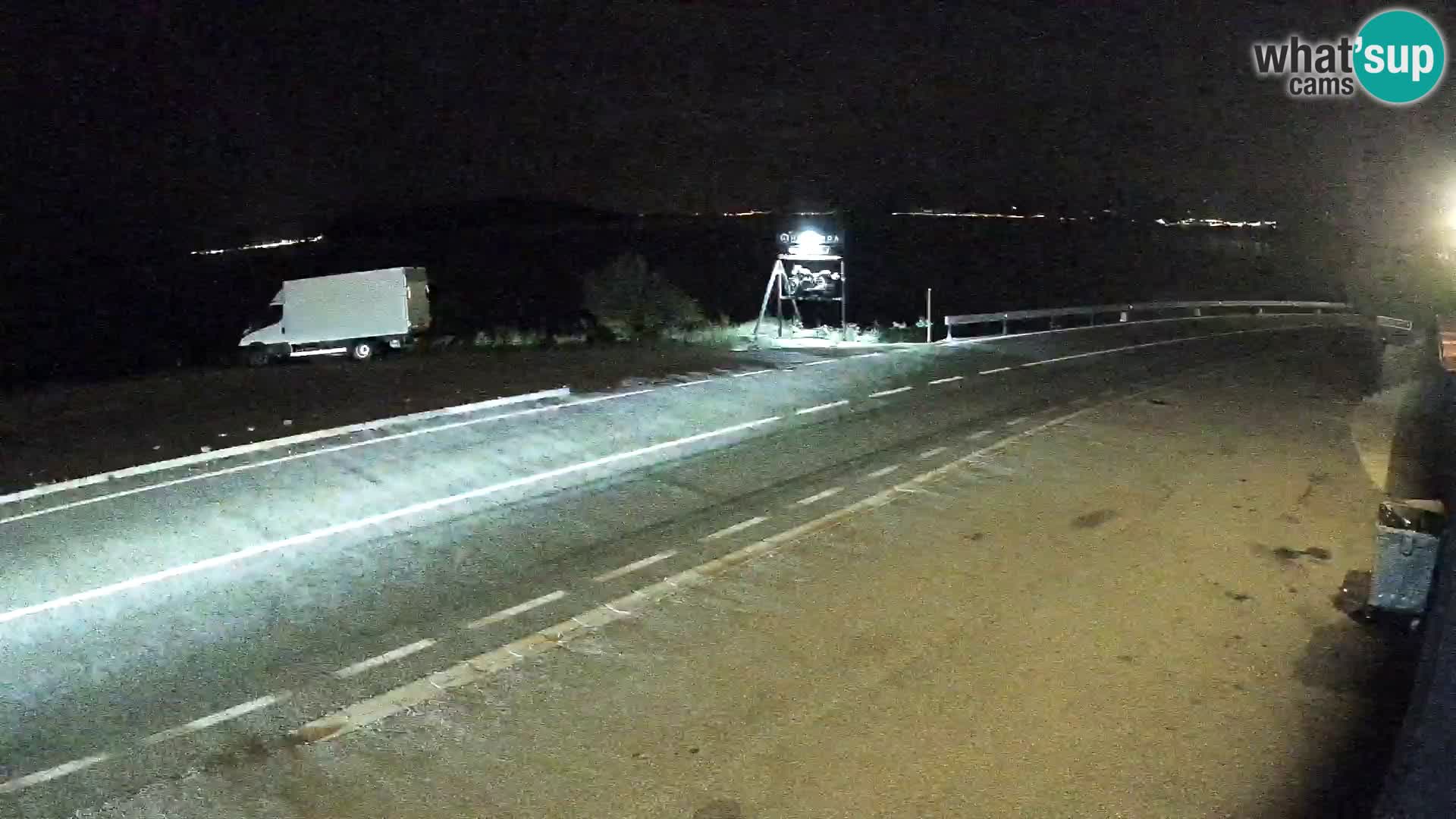 Webcam autoroute Adriatique D8 près de SENJ – vue sur l’île de KRK