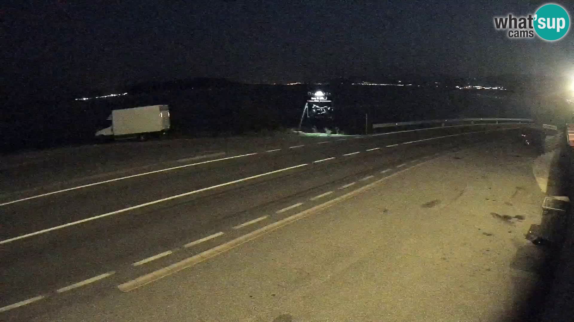 Webcam Adria-Autobahn D8 bei SENJ – Blick auf die Insel KRK