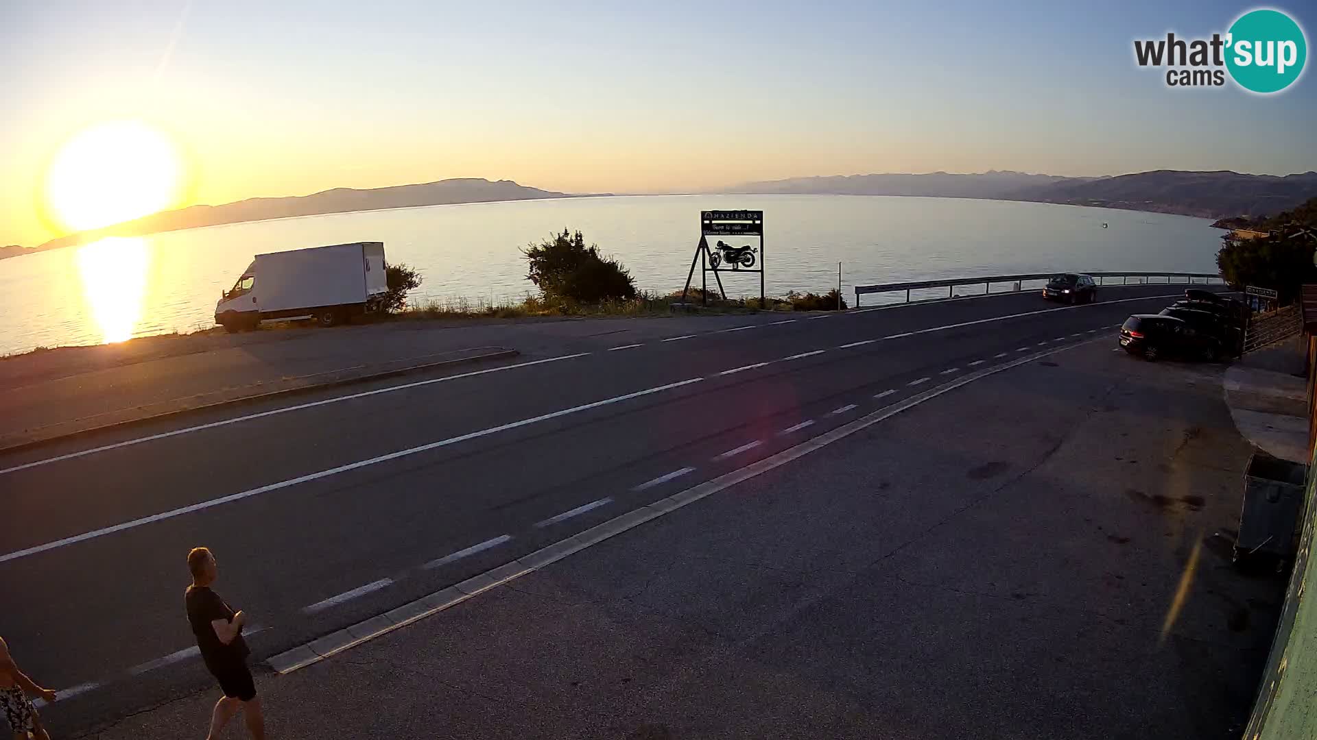 Webcam autoroute Adriatique D8 près de SENJ – vue sur l’île de KRK