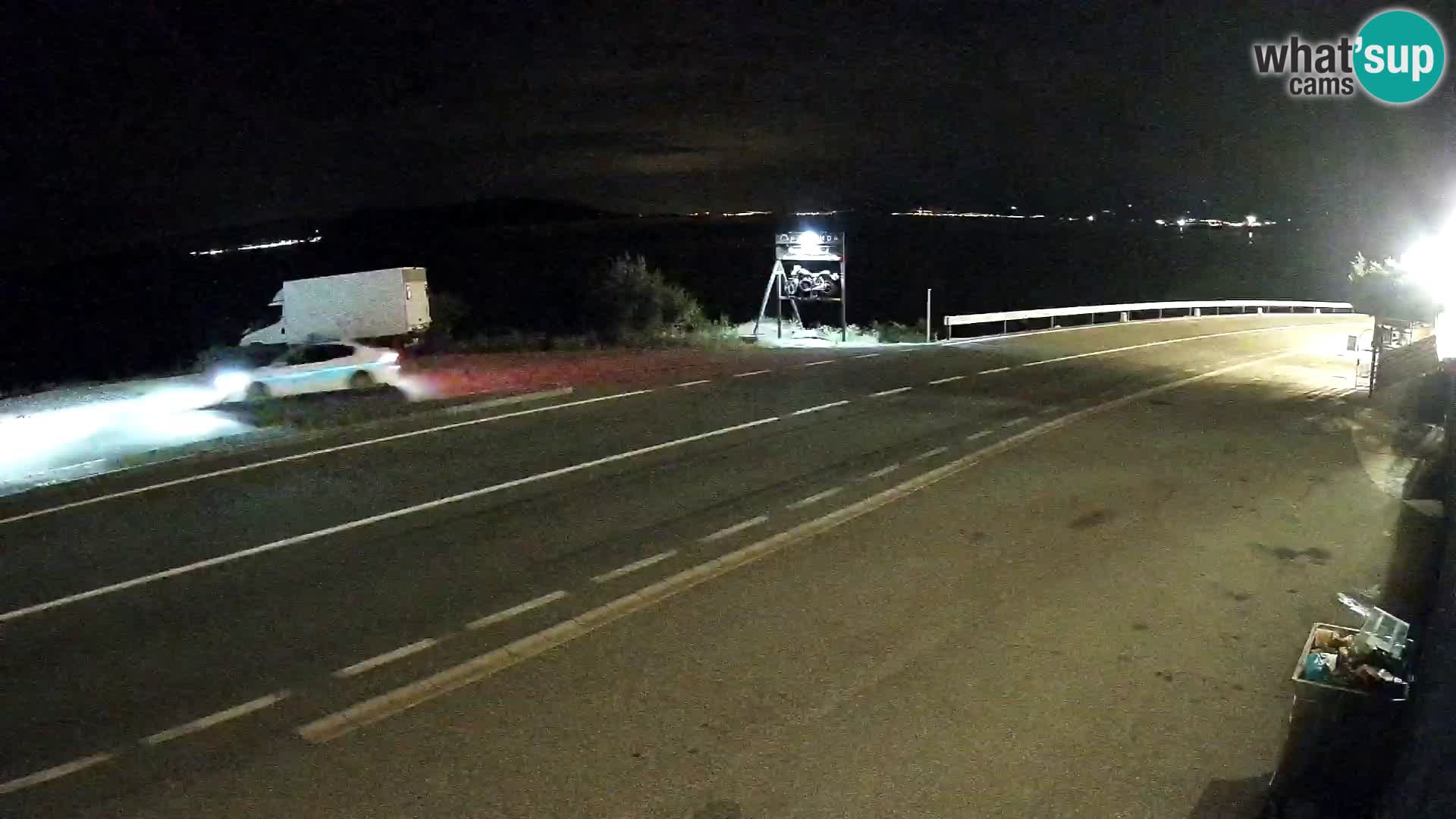 Webcam Adriatic highway D8 near SENJ – view to KRK island