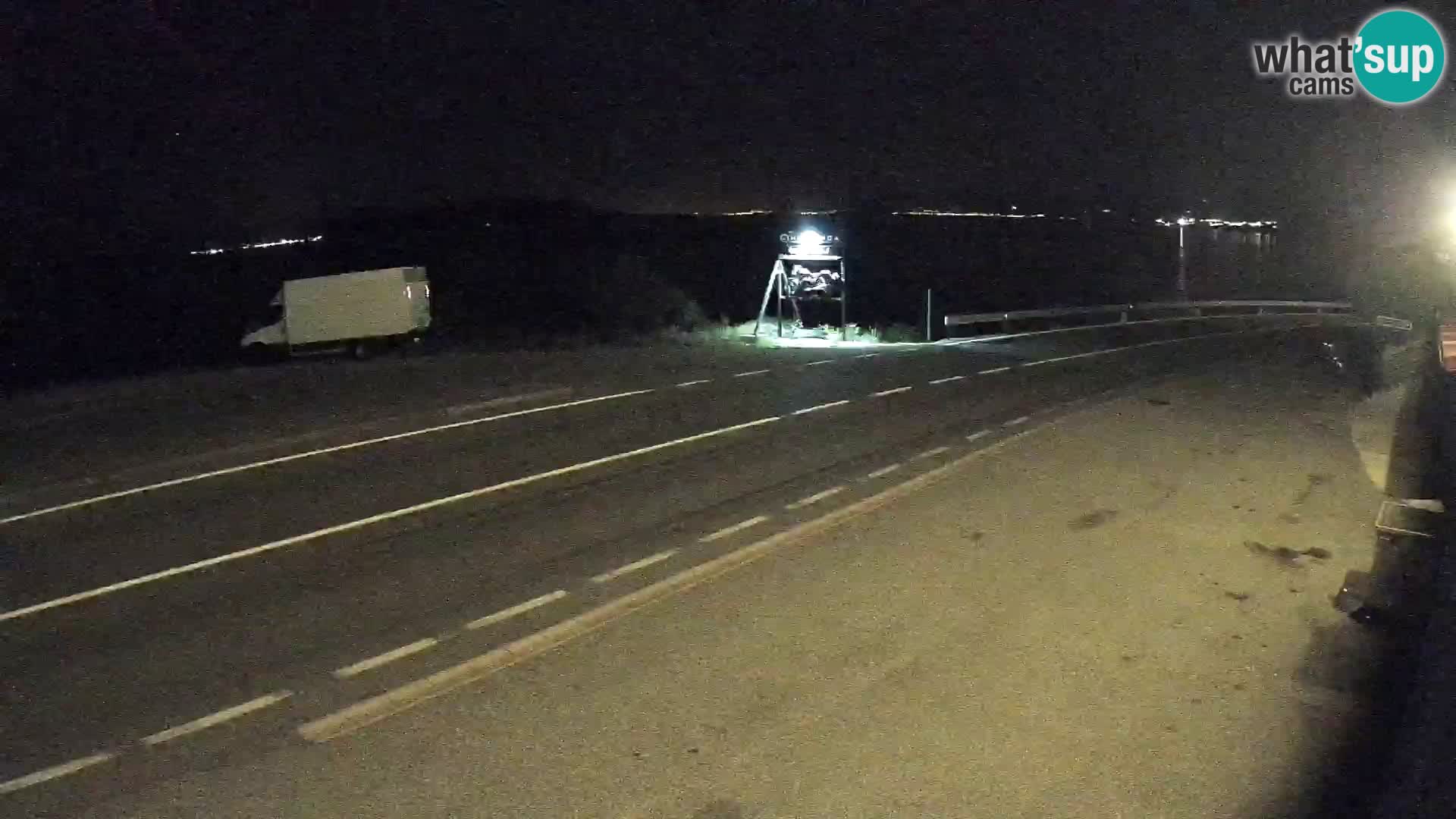 Webcam autoroute Adriatique D8 près de SENJ – vue sur l’île de KRK