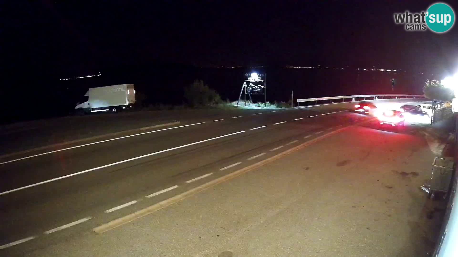 Webcam Adriatic highway D8 near SENJ – view to KRK island
